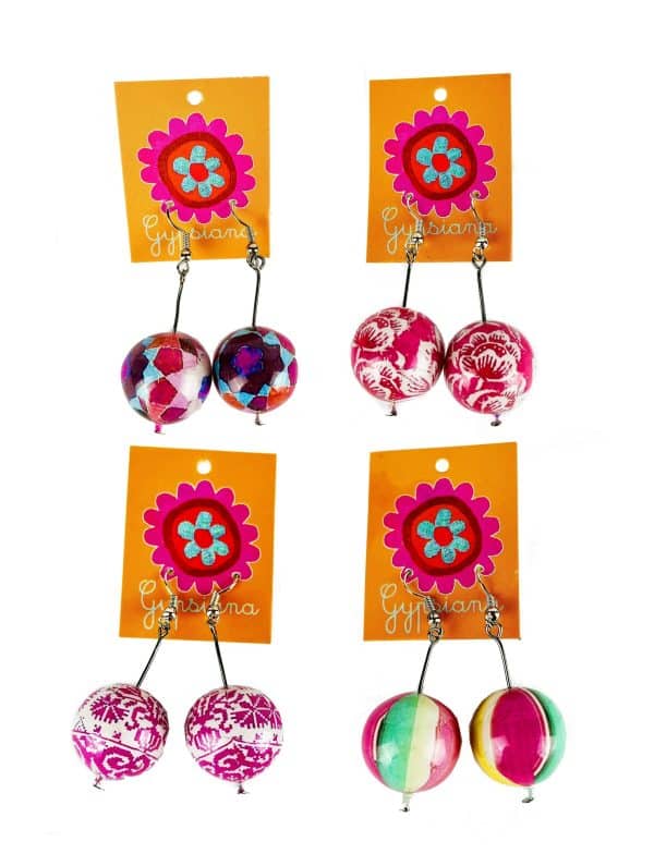 Bobble Earrings Pink