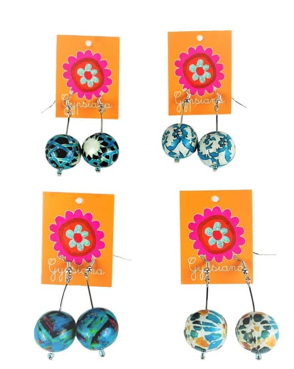 earrings bobble turquoise