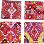 Pink Silk Road Canvas Coasters