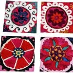 Canvas Coasters Pink Silk Road