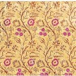 Back of Canvas Placemats Venezia Gold and pink reversible