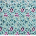 Back Canvas Placemat in venezia turquoise with pink reversible