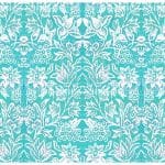 Back of Canvas Placemats Turquoise with white reversible