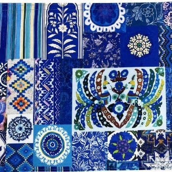 Canvas Placemat Blue Nomad Blue and White