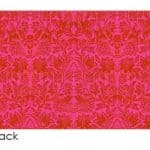 Back of Canvas Placemat Karabagh pink and red