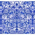 Back of Double Sided Canvas Placemat Palazzo Blue and White