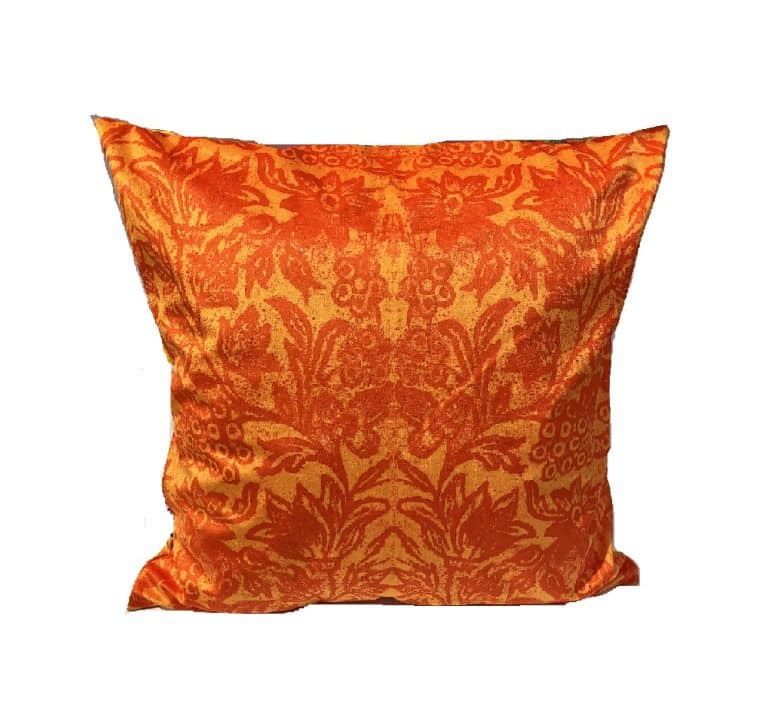 Mexicana Velvet Square Cushion Hot Pink and Orange