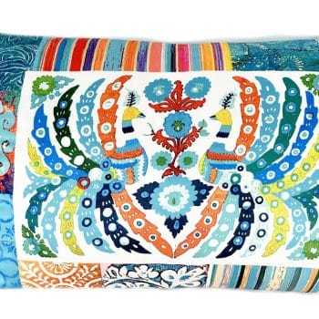 Velvet Rectangle Cushion 60 x 40 cm Bukhara Turquoise