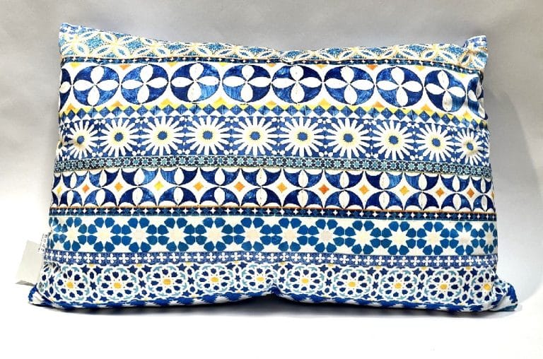 Velvet Rectangle Cushion Palazzo Blue