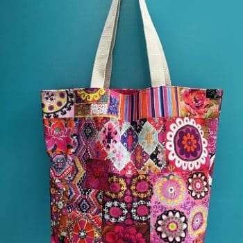 canvas double bag pink silk road