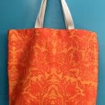 Double Sided Canvas Bag Mexicana Orange and Pink