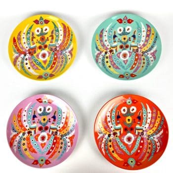 Dessert Plates Mexicana set of 4 by Anna Chandler Design