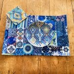 Canvas Placemat Blue and White Blue Nomad