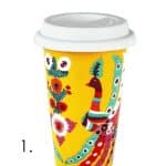 Keep Cup by Anna Chandler Design Yellow with Peacock