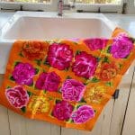 Mexican Hot pink and orange cotton tea towel
