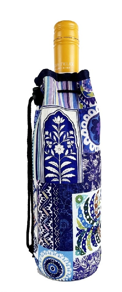 Neoprene Bottle Holder Blue Nomad