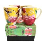 Mugs set of 4 in saffron Yellow bright colourful unique homewares Australia