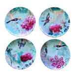 Porcelain SIde Plate Green Chinoiserie with Birds and Peonies best gift shop perth