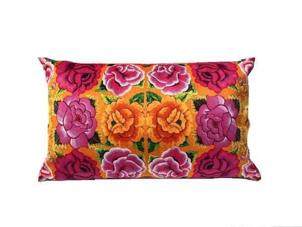 Velvet Small Cushion Mexicana Pink and Orange