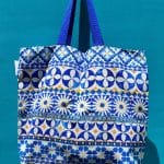 Double Canvas Bag Pallazo BLue and White