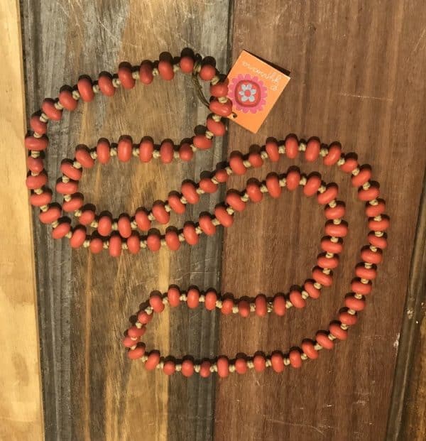 Jellybean Necklace Orange Red
