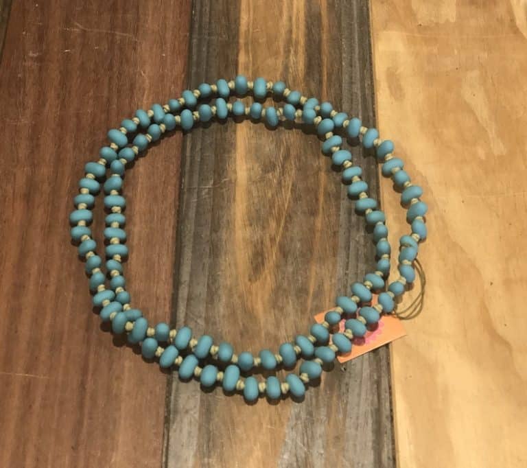 Jellybean Necklace Aqua