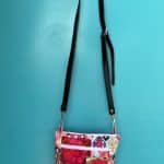 Velvet Bag with leather handle in Silk Road Pink
