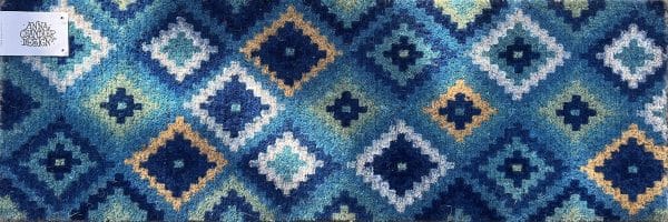 Coir Doormat Blue Kelim
