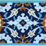 Double door Mihrab blue and white coir doormat 121 x 41 cm homeware shops perth anna chandler design