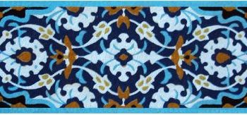 Double door Mihrab blue and white coir doormat 121 x 41 cm homeware shops perth anna chandler design