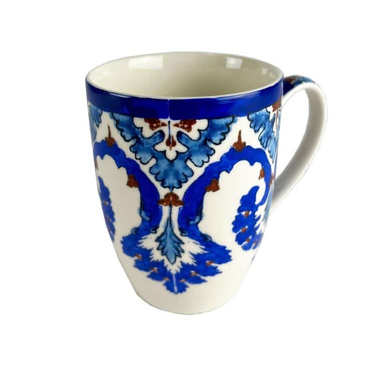 Fine Bone China Blue tile mugs