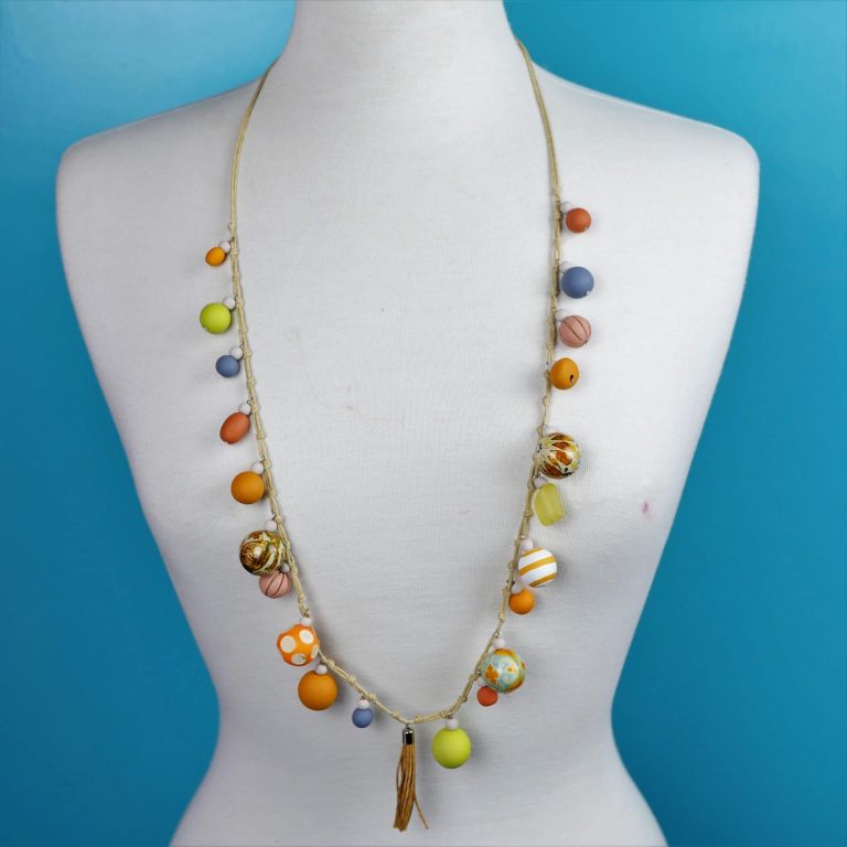 Funky Bobble Necklace Mustard homewares and gifts australia