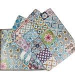Set of 4 placemats in Tangiers colours