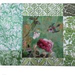 Coir Placemat Chinoiserie Green with Birds and Peonies set of four gift boxed homeware shops perth