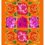 Scarf Hot pink and Orange Mexicana