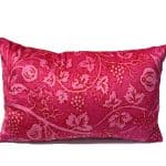 Back of Small Velvet Cushion Florabel Black by Anna Chandler Design