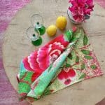 Cotton Tea Towel Chinese Peony by Anna Chandler Design