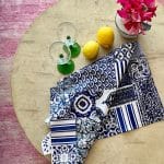 Cotton Tea Towel Indigo by Anna Chandler Design