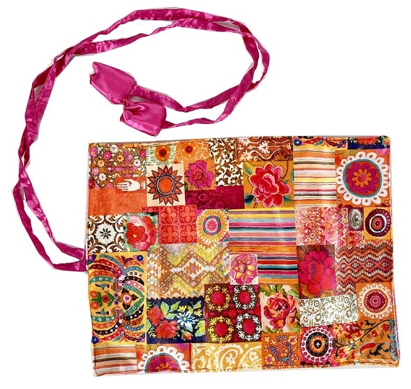 Velvet Jewellery Roll Orange Samarkand