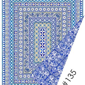 Velvet Throw Palazzo Blue and White by Anna Chandler Design