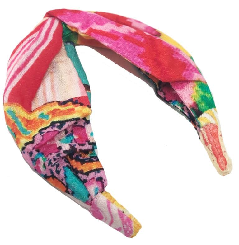 Modal Head Band Spring Colours Flexible metal band inside modal fabric colorful funky