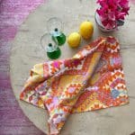Cotton Tea Towel Orange Kelim by Anna Chandler Design