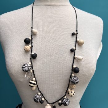 Bobble Necklace Black and White by Anna Chandler