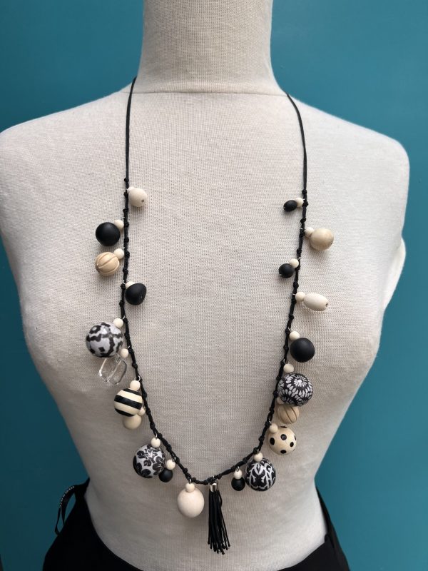 Bobble Necklace Black and White by Anna Chandler