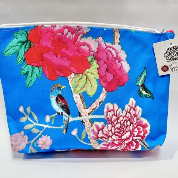 Cornflower Blue Bird Canvas Make Up bag