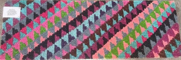Coir Doormat Pink Triangle Pattern byu Anna CHandler Design