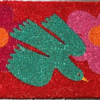 Cor Doormat Long Red with bird